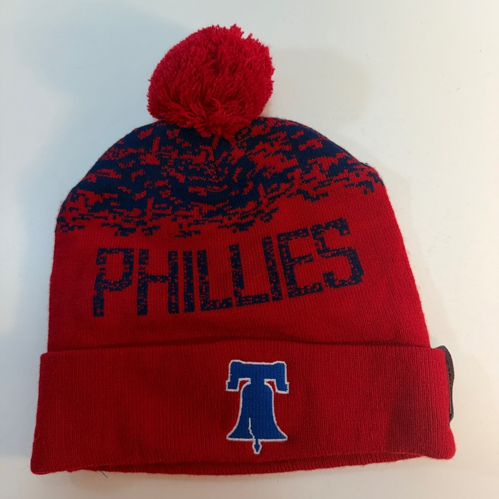 Philadelphia Phillies MLB Beanie OS Red Opening Day 2018 Pom Cuffed Hat